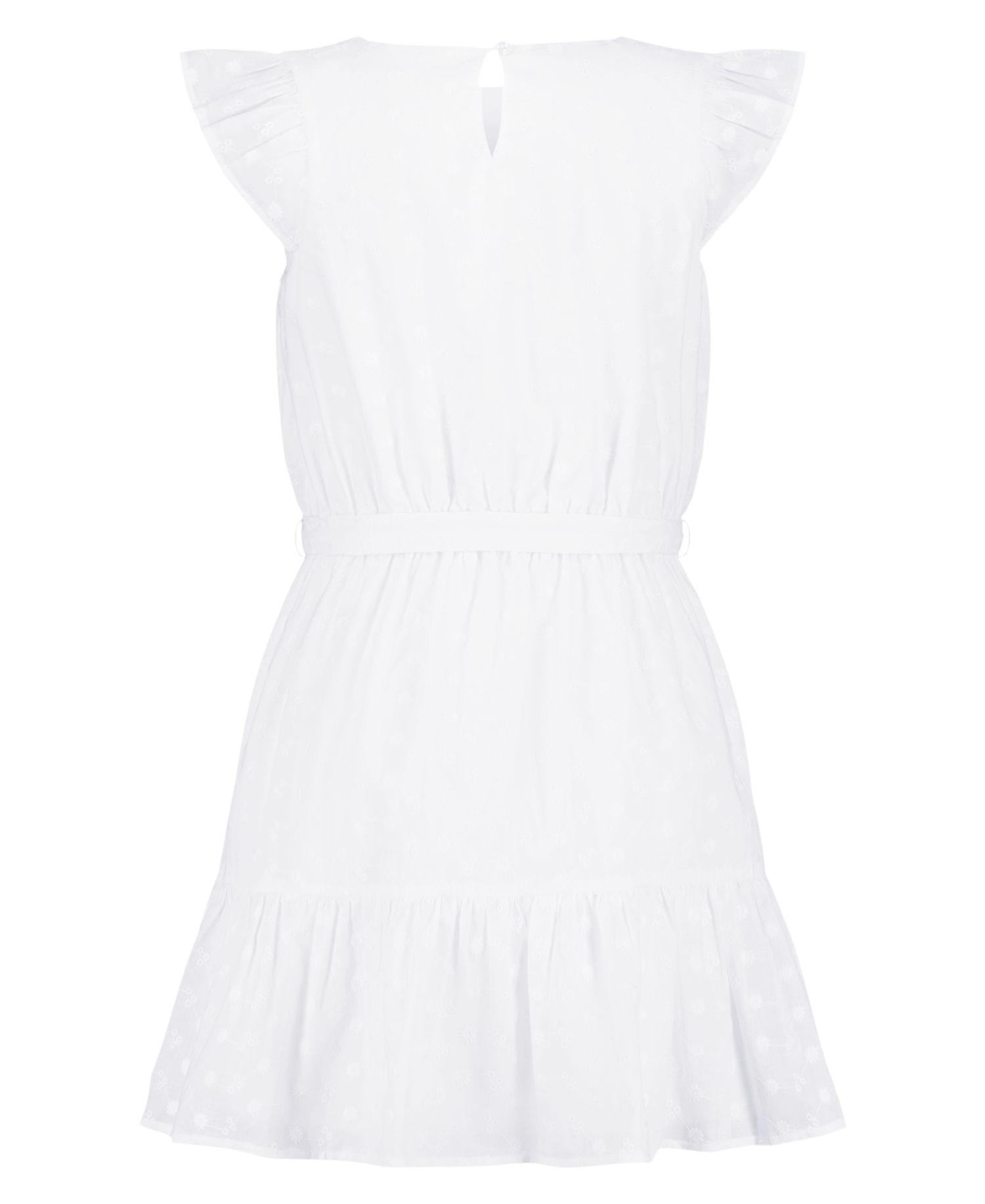 Girls' 7-16 Lace Asymmetric Tiered Dress