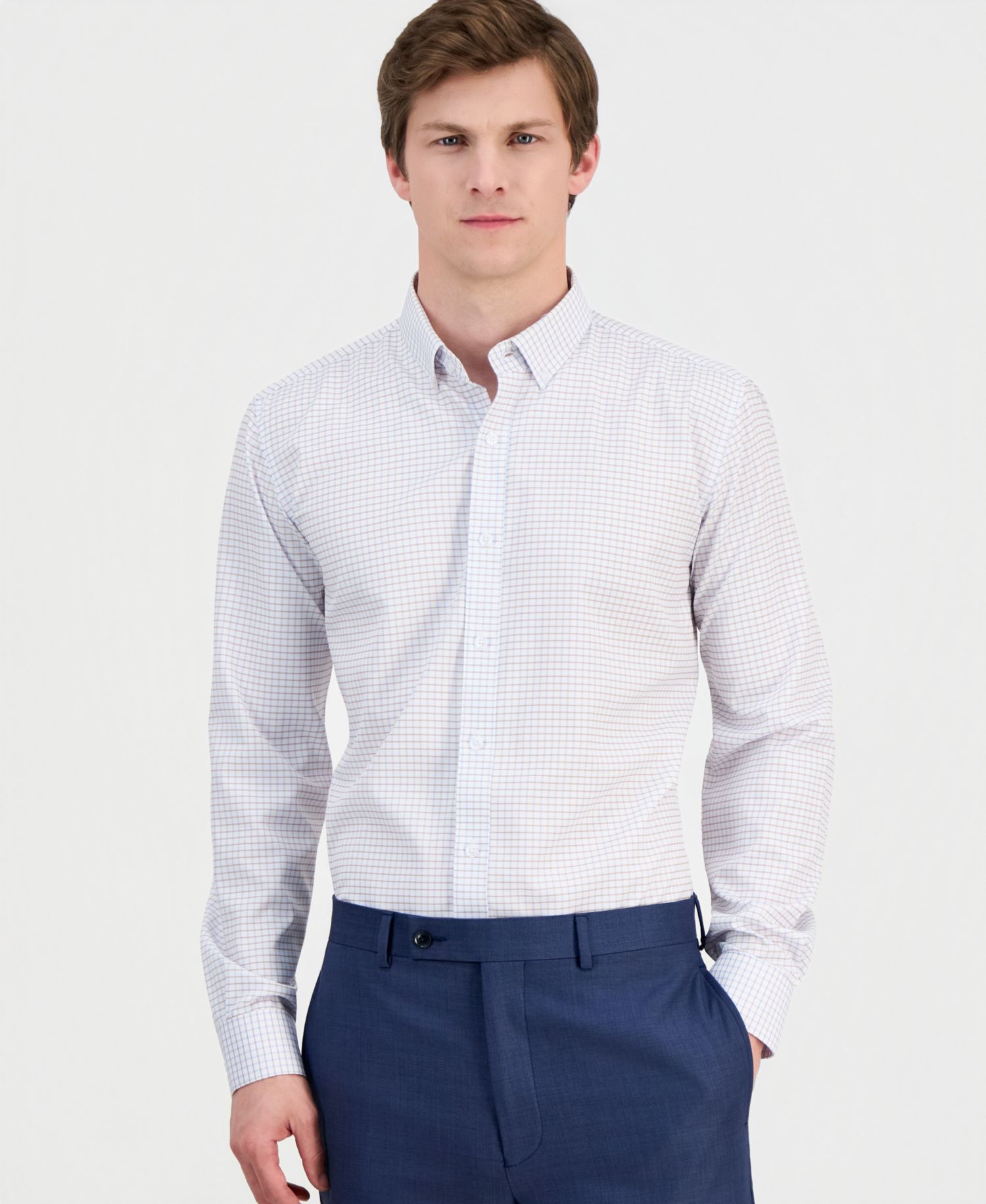 Men's Slim-Fit Performance Four-Way Stretch Dress Shirt