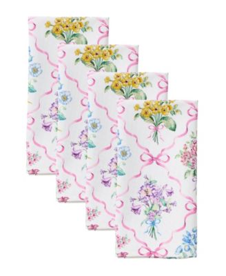 Bouquet Ribbon Napkins, Set of 4