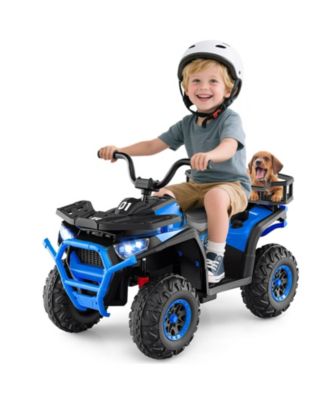 24V Kids Ride on Electric ATV Quad Car with Realistic Sounds and LED Lights-Navy