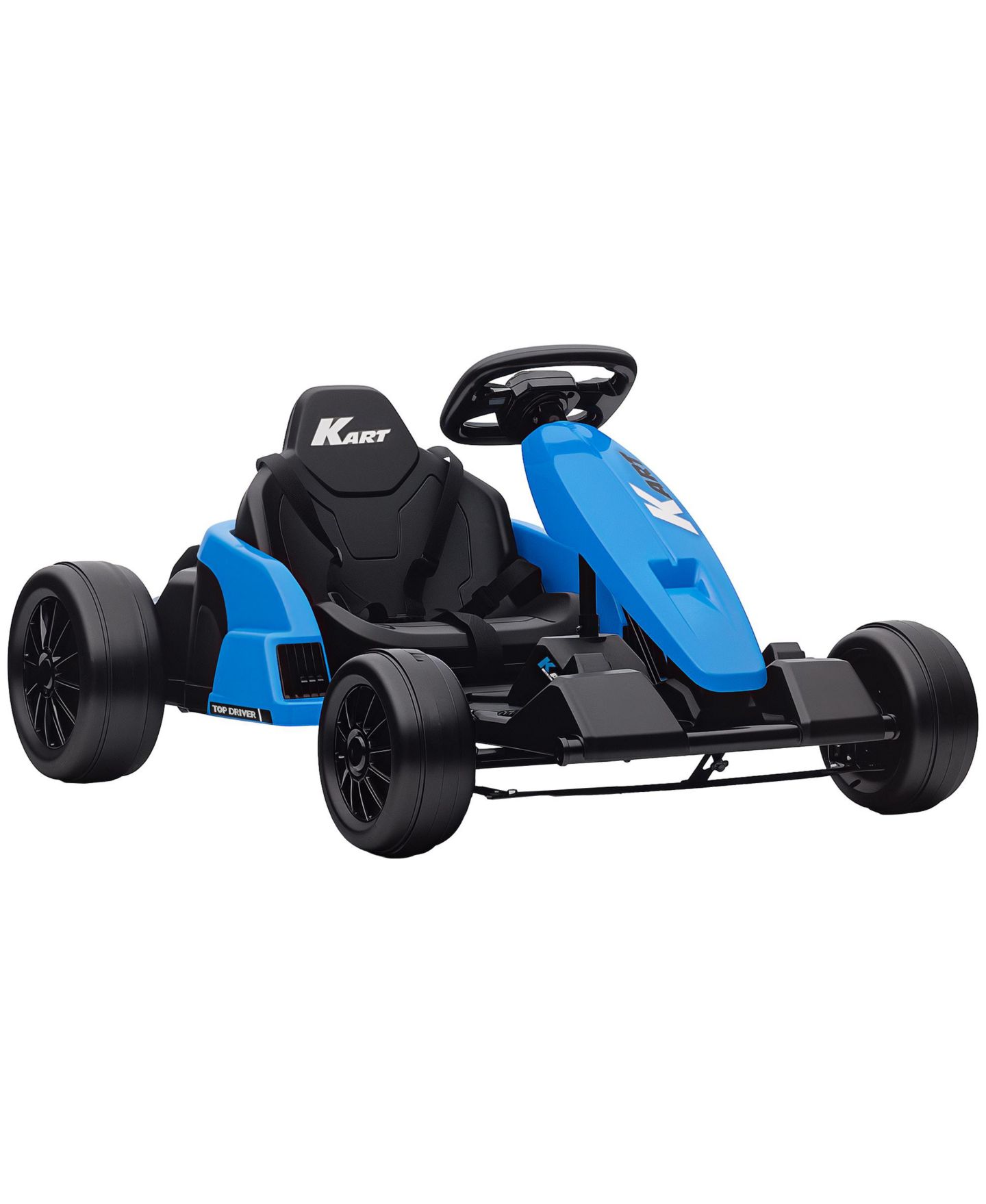 Детская игрушка Qaba 24V Electric Drift Go Kart with Dual 150W Motors, Ages 8+, цвет: Синий — фото 1