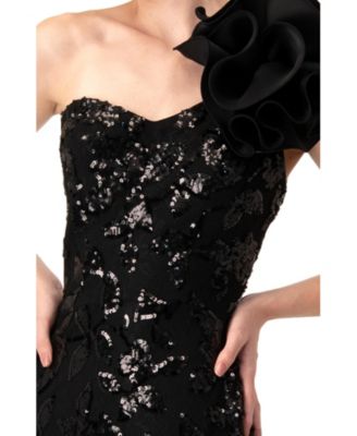 Women's Long Evening Dress with Bow