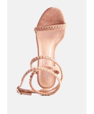 Womens Sherri Ankle Braided Strap High Heel