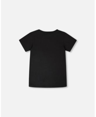 Toddler Boys Cotton Jersey T-Shirt with Dino On Bike Print