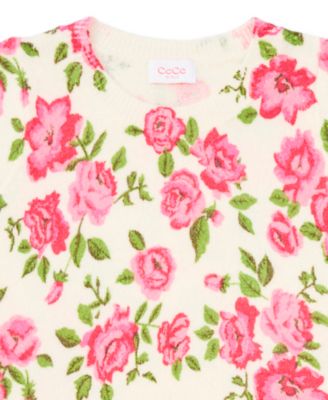 Girls' 7-16 Short-Sleeve Crewneck Floral T-Shirt