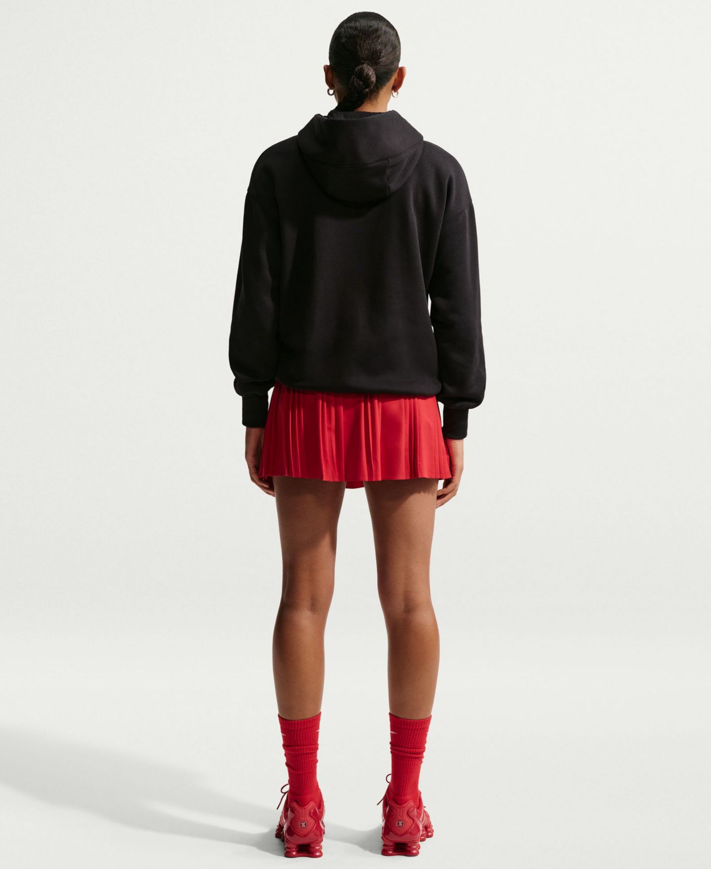 Женское худи Nike Sportswear Phoenix Fleece Oversized Los Angeles Pullover, цвет: Чёрный / Белый — фото 5