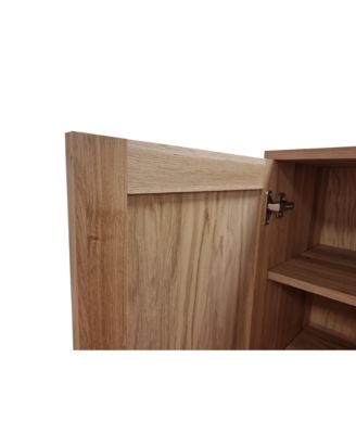 Premium 100% Solid European Oak Hardwood Modular Dining Room Cabinet with Shaker Doors – 64" Wide, 71.5" Tall