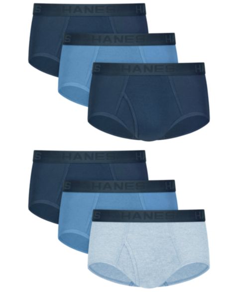 Трусы-брифы Dyed для мужчин, хлопок, 6 шт. — Hanes, цвет: Синий