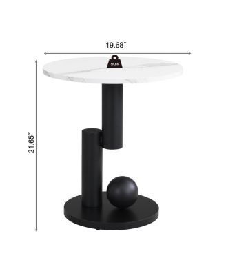 Modern Nesting Coffee Table Set of 2 - Oval and Round Table Set