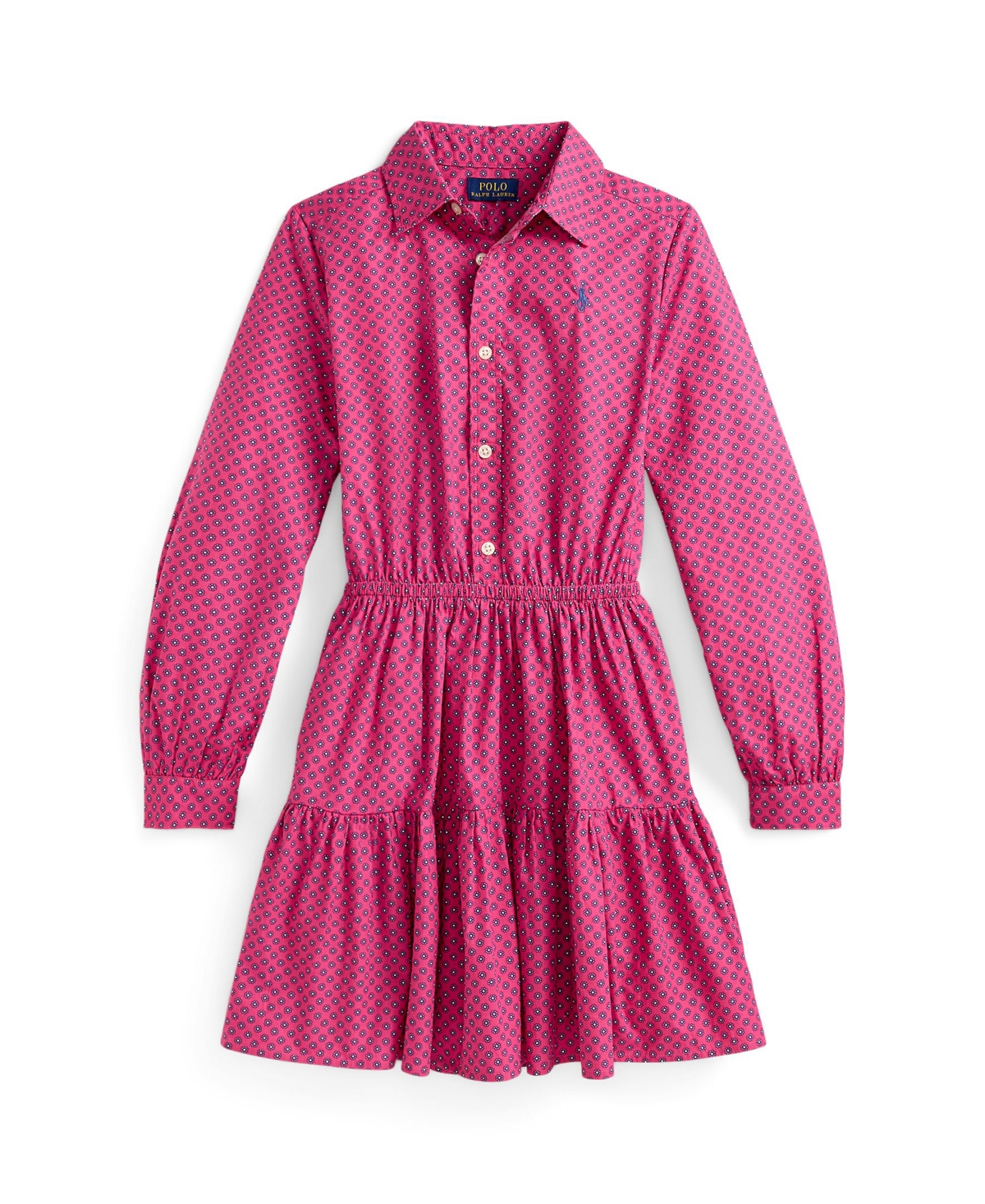 Polo Ralph Lauren Girls' 7-16 Floral Long-Sleeve Shirt Dress