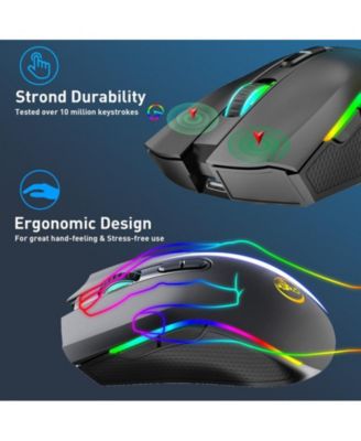 RGB Wireless Gaming Mouse - 6-Speed DPI (Up to 4800), 650mAh Rechargeable, Ergonomic for Gaming/Office, Easy-to-Use for Gamers/Professionals