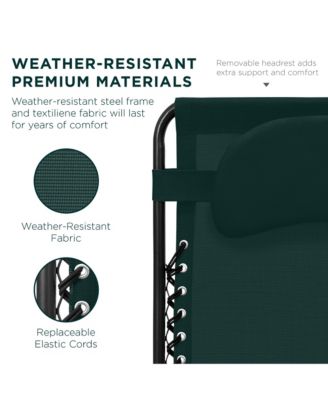 Oversized Zero Gravity Chair, Folding Outdoor Patio Lounge Recliner w/ Cup Holder