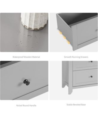 coucheta 6 Chest of Drawer Dresser, Modern and Stylish Dresser, Deep Drawers and Nickel Round Handle