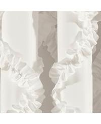 Ruffle Diamond Window Curtain Panels Pair 54"W x 63"L White - Ruffle Curtains for Living Room - Light Filtering Curtains - White Drapes