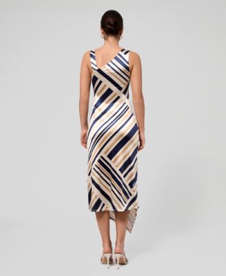 Women's Asymmetrical Neck Midi Dress