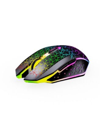 Dual Mode Wireless Gaming Mouse 2.4G and Bluetooth 5.2 RGB Silent 3 Speed DPI