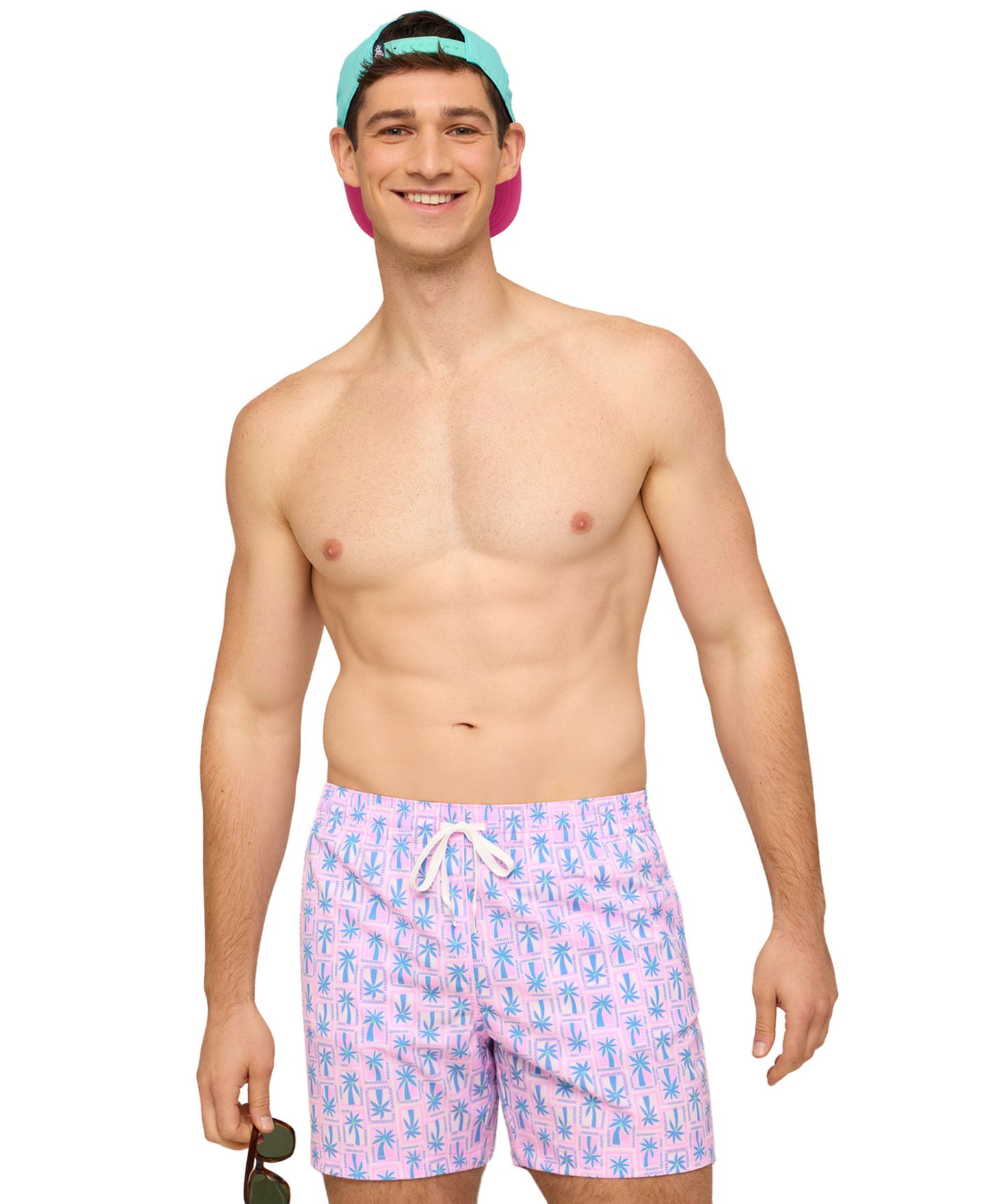 Плавки The Miami Mosaics 5.5" для мужчин — Chubbies, цвет: Розовый — фото 1