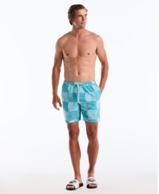 Men's Wavy Tile Print Volley Swim Trunks