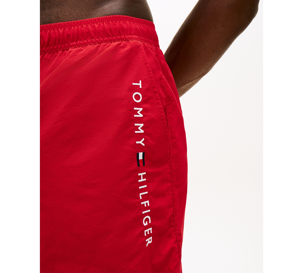 Tommy Hilfiger Men's Medium Drawstring Zip Pocket 5" Swim Trunks