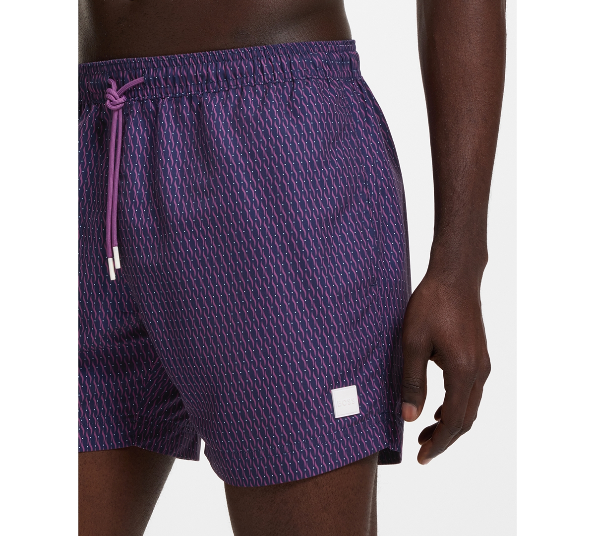 Hugo Boss Men's Squiggle Print Swim Trunks