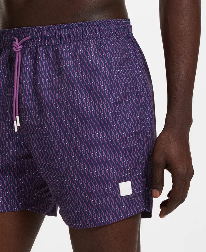 Men's Squiggle Print 5" Swim Trunks - thumbnail 2