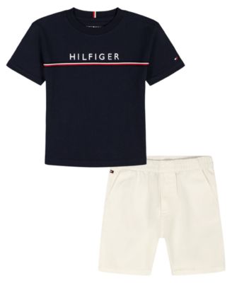 Boys' 2T-7 Crewneck T-Shirt and Shorts, 2-Piece Set