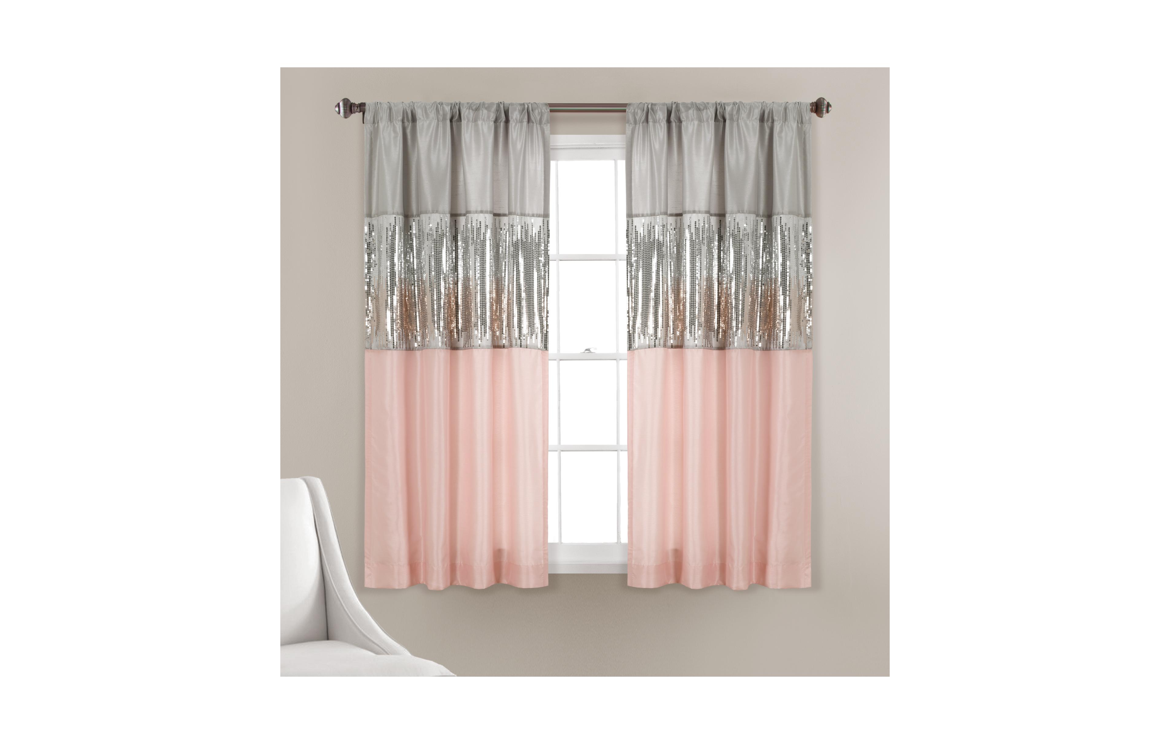 Lush Decor Night Sky Sequin Room-Darkening Window Curtain Panel, 42" x 63"