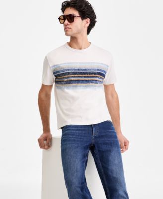 Men's Splatter-Stripe Short-Sleeve T-Shirt