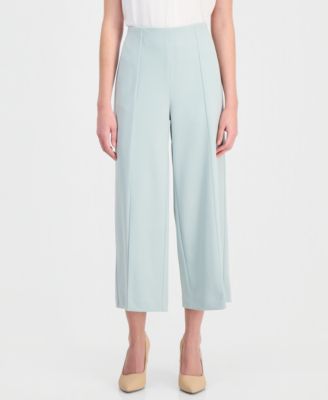 Petite Seamed Cropped Pull-On Pants
