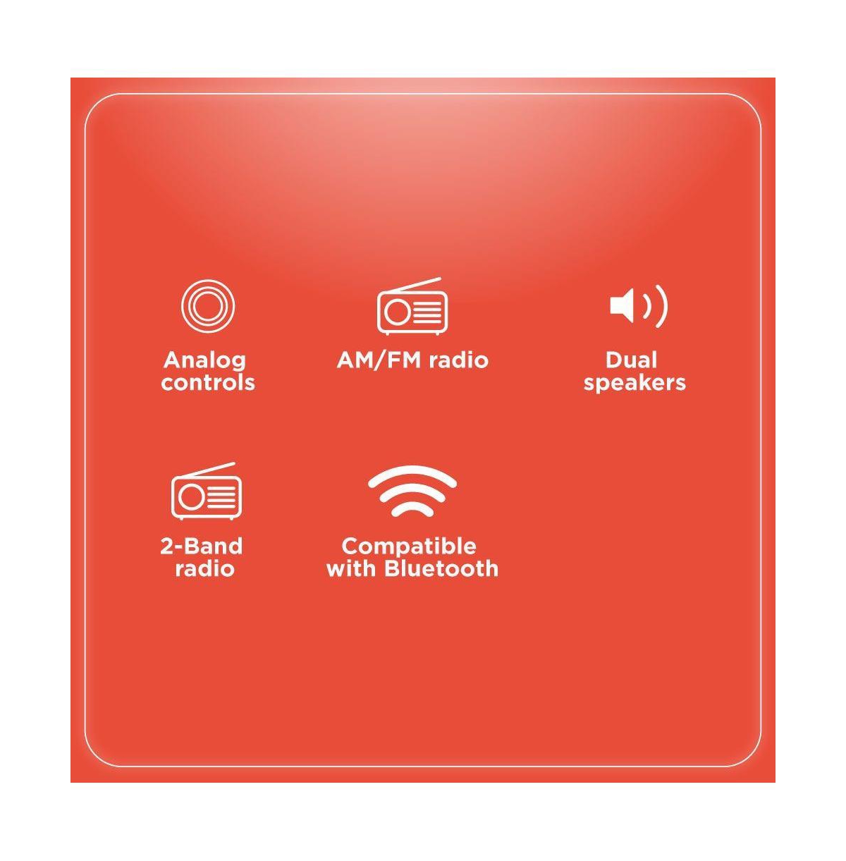 RadioShack Retro Am/Fm Radio, Vintage and Classic Wood Style, Bluetooth, Dual 5W Speakers – 4001796