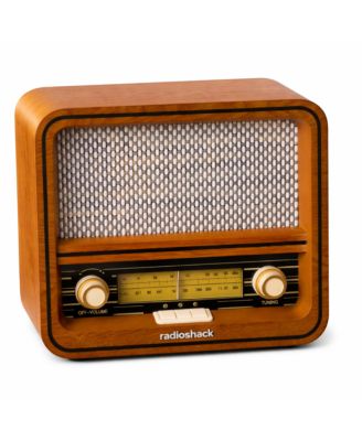 Retro AM/FM Radio, Vintage and Classic Wood Style, Bluetooth, Dual 5W Speakers – 4001796