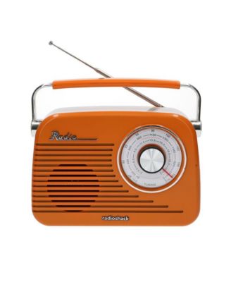 Portable Retro AM/FM/SW Vintage and Classic Radio, Bluetooth, Rechargeable, Orange – 4001802