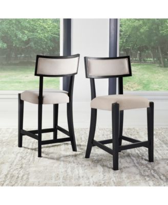 Avery 38.1" 2 Piece Wood-Back Upholstered Counter Stools