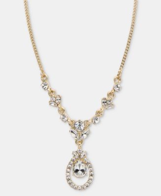 Crystal Orbital Pendant Necklace, 16" + 3" extender