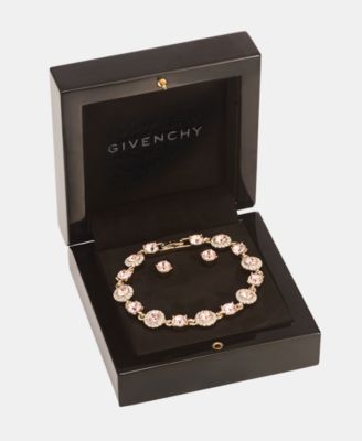 Givenchy Gold-Tone Boxed Blue Pave Halo Bracelet And Earring Set - Dark Pink