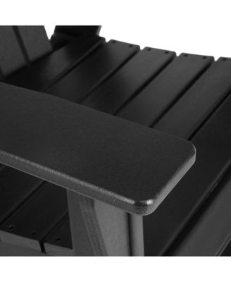 Outdoor Patio Shell-back Adirondack Dining Chair All Weather