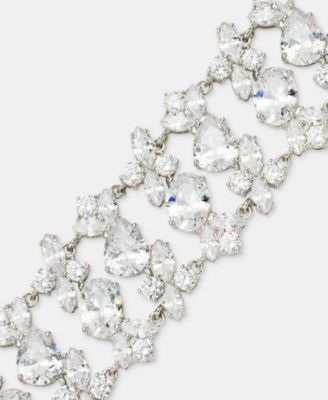 Cubic Zirconia Cluster Flex Bracelet