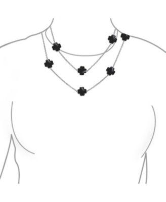 Enamel Flower Strand Necklace