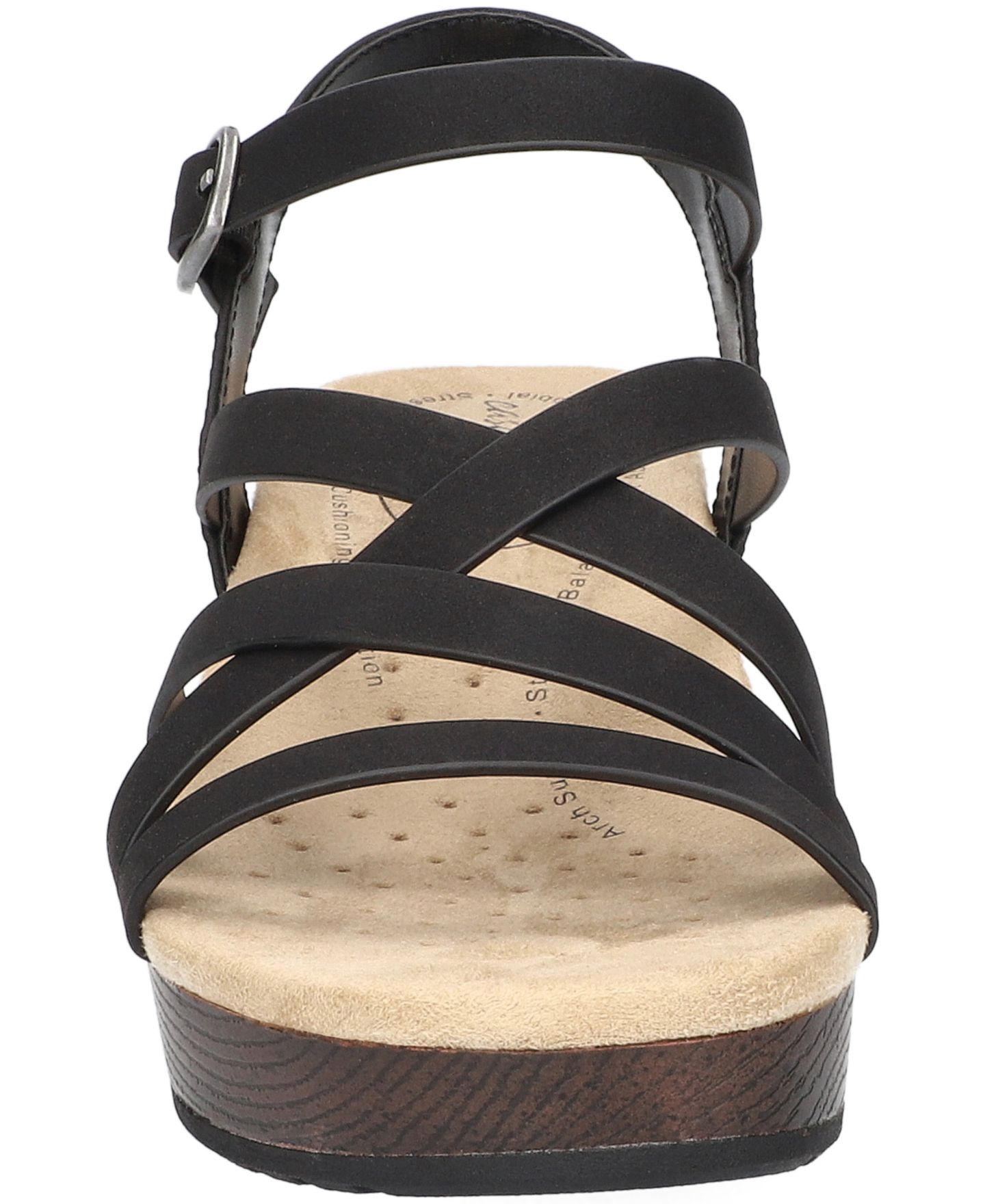 Женские сандалии Easy Street Monroe Open Toe Dress Sandals, цвет: Чёрный — фото 6