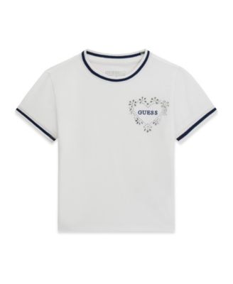 Girls' 7-16 Midi Length Round Neck Short-Sleeve T-Shirt