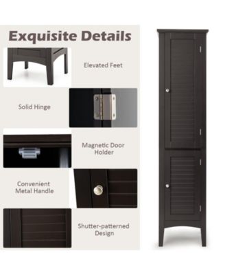 Freestanding Storage Cabinet for Bathroom, Kitchen, or Living Room