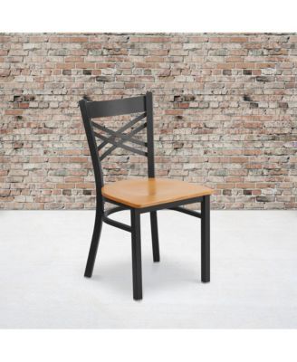 2 Pack "X" Back Restaurant Chair