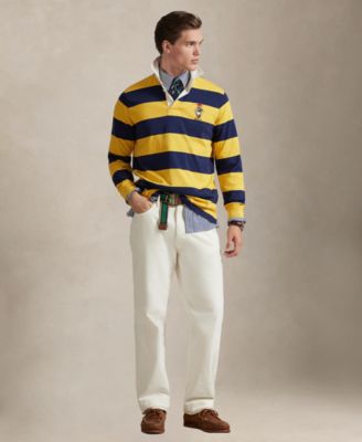 Men's Striped Twill Rugby Sweater