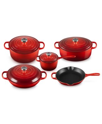 Signature Enameled Cast Iron 9-Pc. Cookware Set