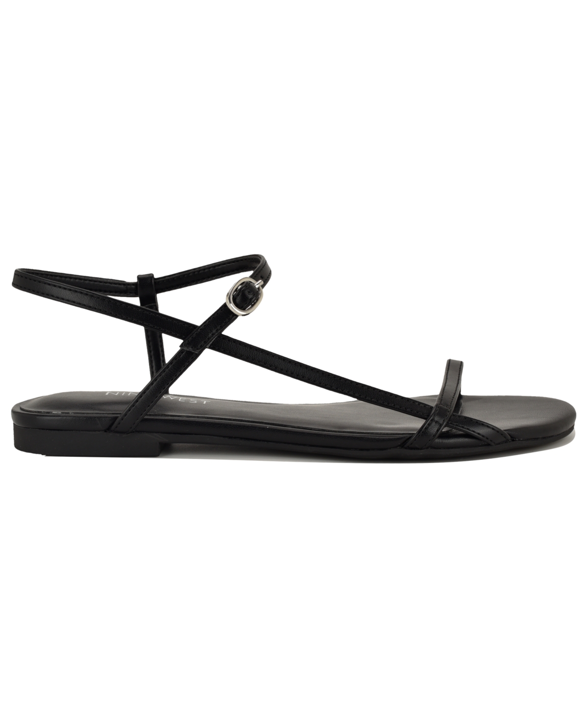 Nine West Women's Masow Almond Toe Strappy Flat Sandals