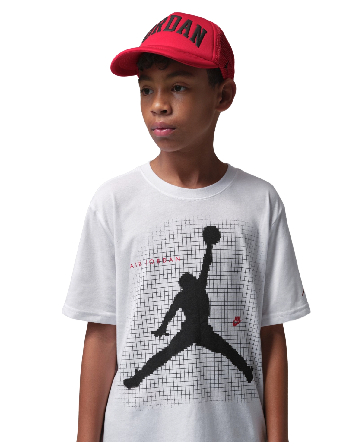 Jordan Boys' 8-20 Jumpman Grid Blur Crewneck T-Shirt