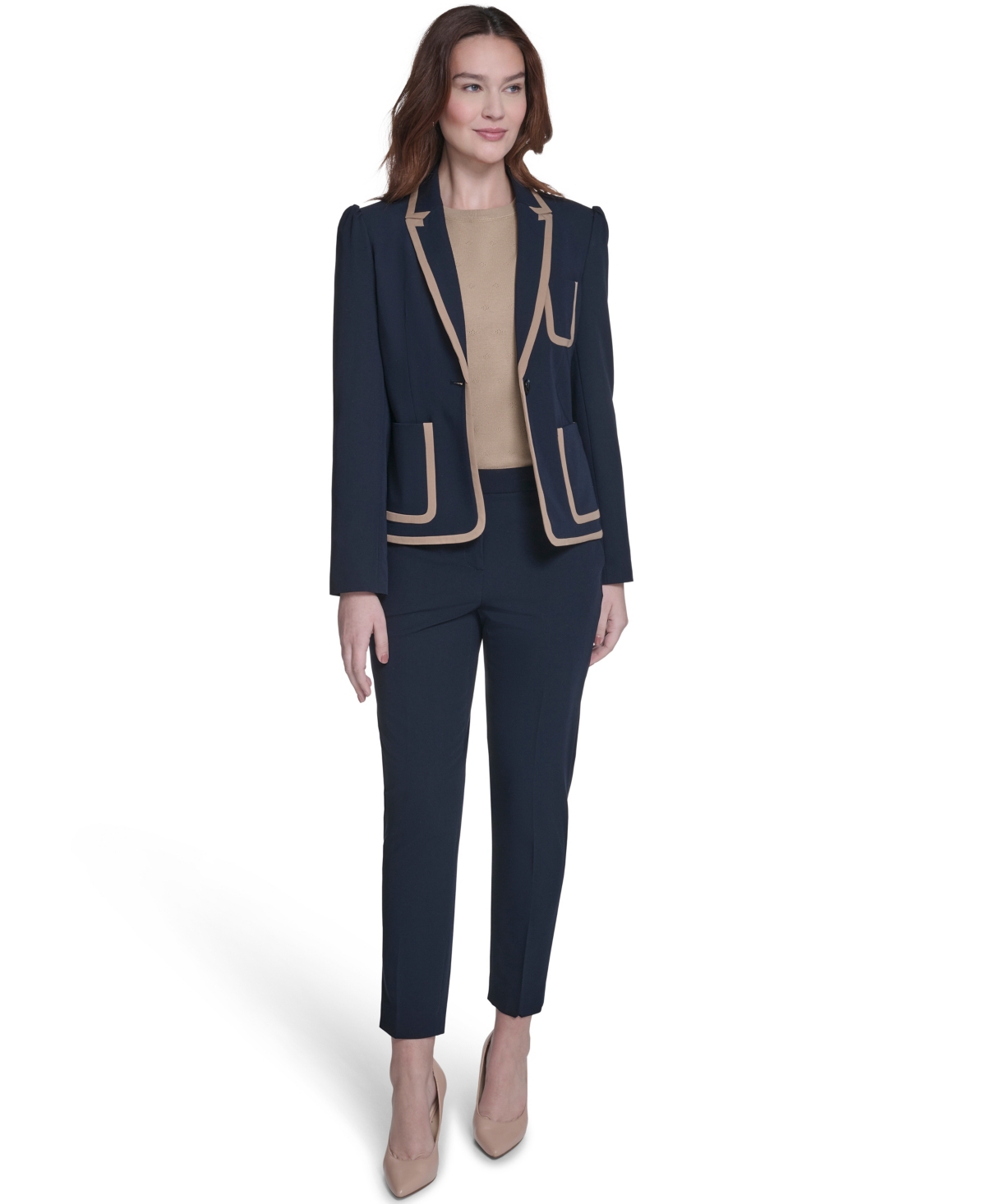 Tommy Hilfiger Women's Framed One-Button Blazer