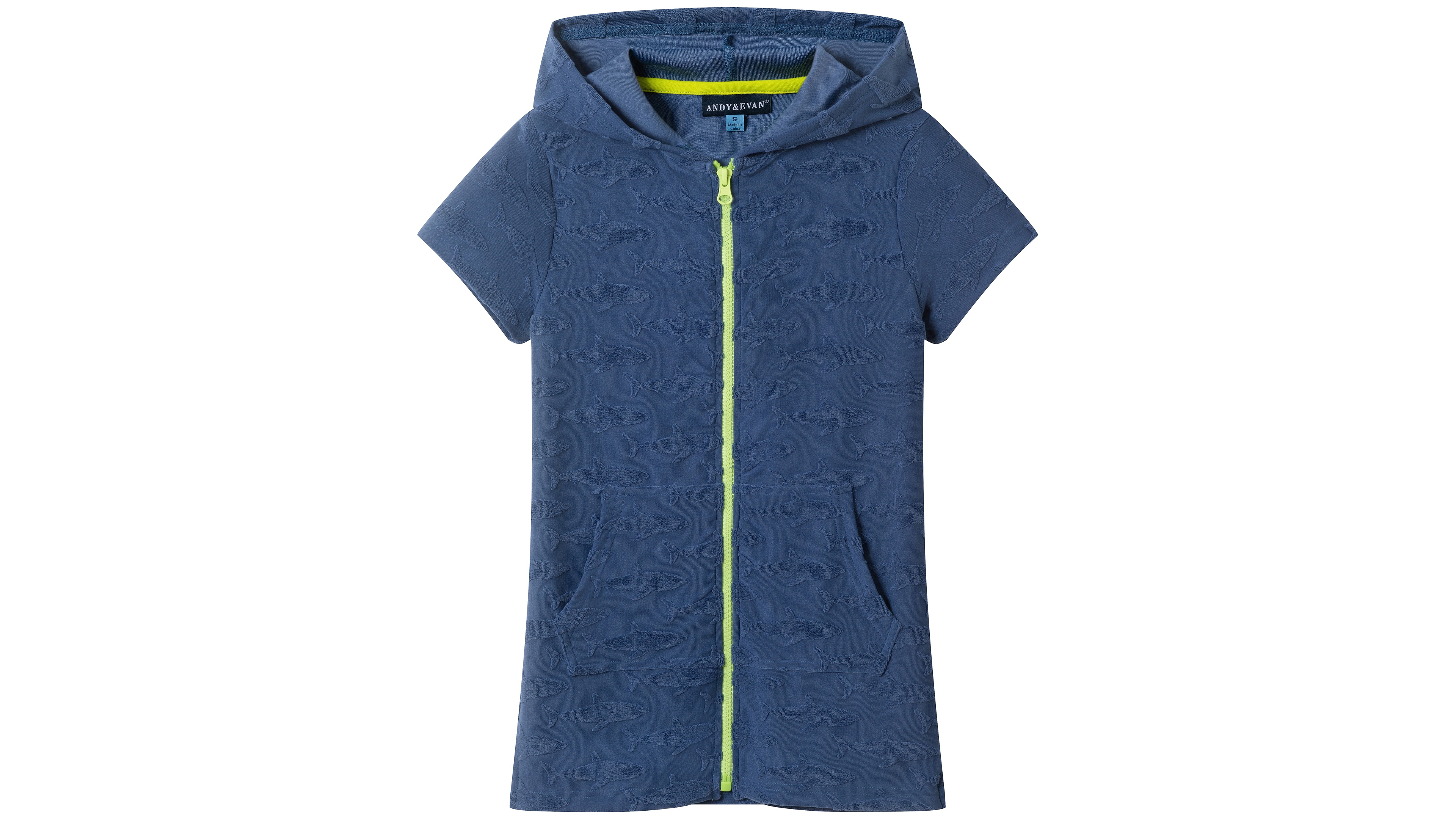 Andy & Evan Boys' 2T-5 Zip-Front Hooded Swim Cover-Up