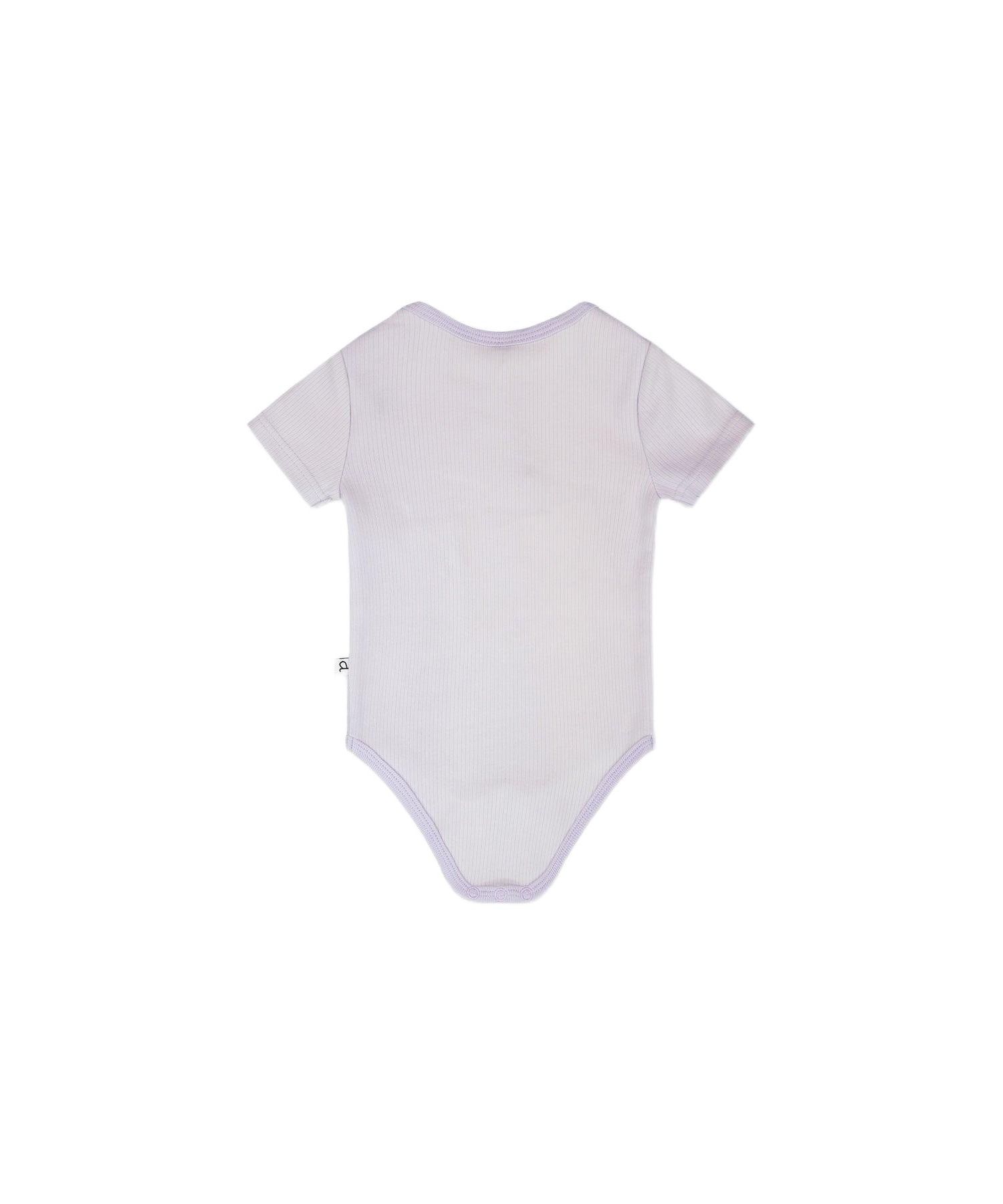 Baby Girls Evolutive Cotton Rib Jersey Onesie Lilac