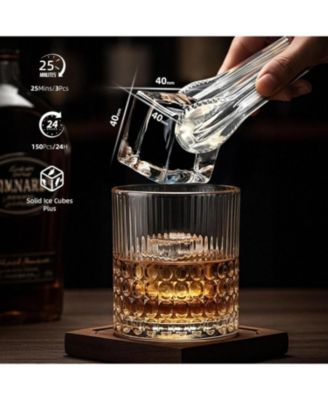 Clear Ice Cube Maker, 3 Ice Cubes in 25 Min, for Whiskey